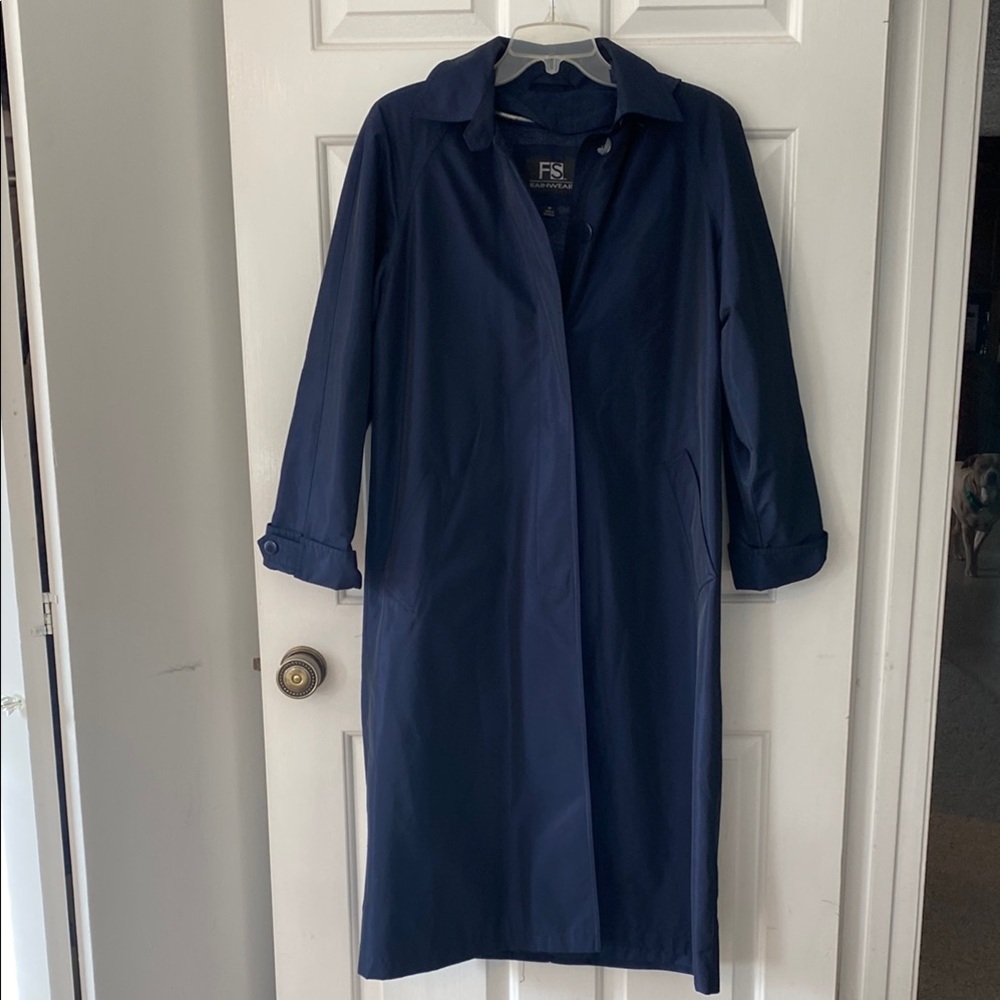 FS Rainwear Navy Trench or Rain Coat Vintage